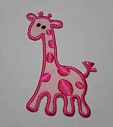 Galantéria - Nažehľovačka Ružová žirafa (NZ166) - 16089594_