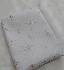 Úžitkový textil - Vianočný obrus s teflónovou úpravou (smotanová so zlatou) - 16092569_