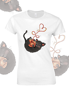 Topy, tričká, tielka - Pre milovníkov mačiek / bavlnené tričko - 16090403_