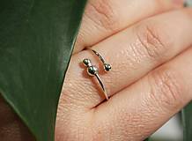 Prstene - Strieborný prsteň bublifuk - 16091677_