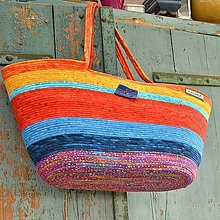 Veľké tašky - Taška (nejen) plážová batika - 16091543_