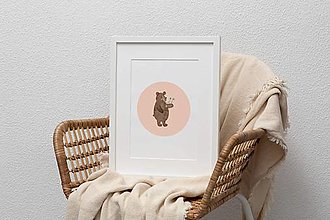 Grafika - Méďa v kruhu | Print - 16092485_