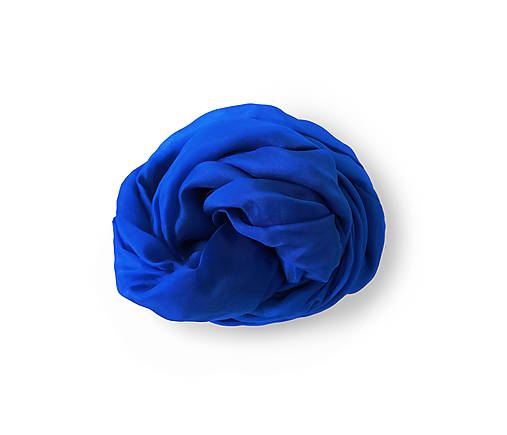 Šály a nákrčníky - "royal blue" hodvábny šál skladom - 16090784_