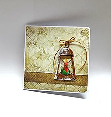 Papiernictvo - Pohľadnica ... vianočný lampášik - 16094957_