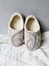 Ponožky, pančuchy, obuv - Vlnené papuče plstené - 16095122_