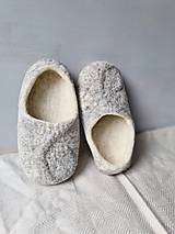 Ponožky, pančuchy, obuv - Vlnené papuče plstené - 16095123_