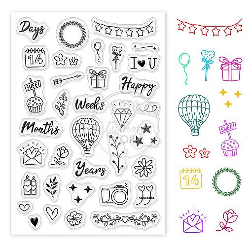 Nástroje - (9026) Silikónové pečiatky - 1 balenie - 16094114_