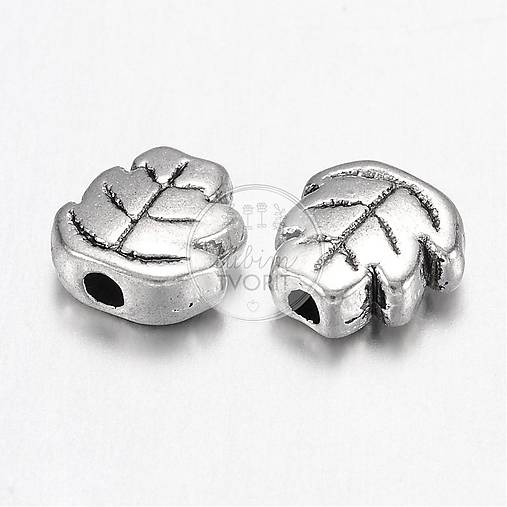 Korálky - (6018) Kovová korálka listok, 7 mm - 1 ks - 16094544_