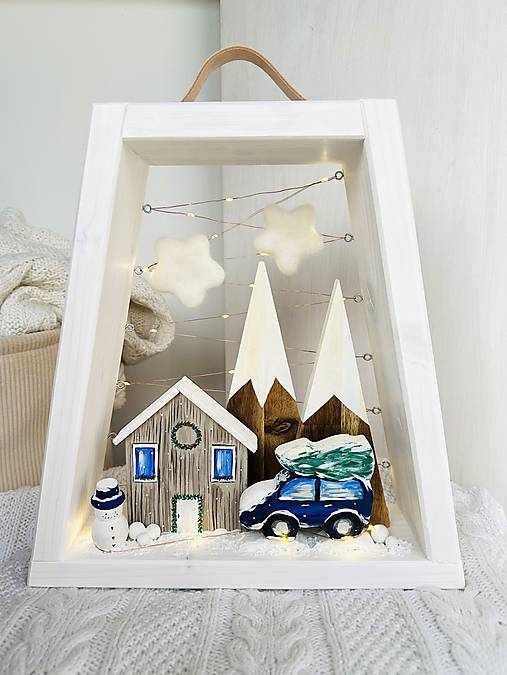 XXL zimný lampášik s autíčkom 