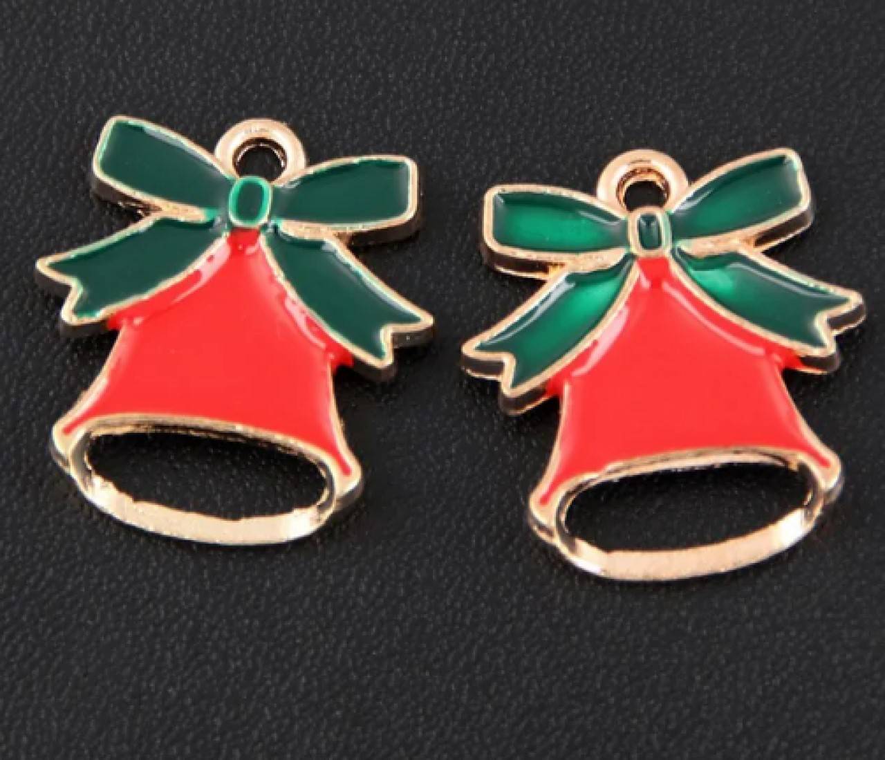PR104 Prívesok vianočný zvončeky 1,5 x 1,5 cm