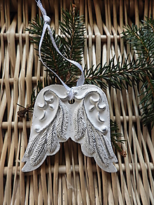 Dekorácie - Anjelská krídla pro štastie - stříbrná a zlatá - 16094071_
