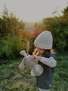 Detské čiapky - Detská merino čiapka- smotanová - 16096169_