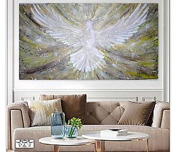 Obrazy - "Strážne krídla"-maľba ( 130x70 cm) AKCIA! p.c.230€ - 16092891_