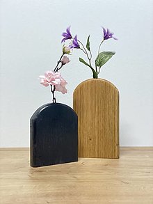 Dekorácie - Drevená váza OAK II/ set 2ks - 16093593_