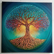 Obrazy - Mystický strom (70x70) - 16092848_
