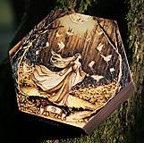 Úložné priestory & Organizácia - Znamenie Panna - drevená krabička, Ručne vypaľovaná a maľovaná (Hnedá) - 16096240_