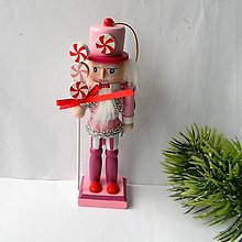 Polotovary - Ružový Luskáčik s lízankou 12cm - 16096126_