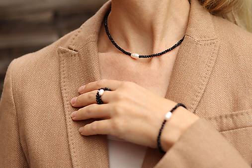 3-dielna súprava šperkov spinel, perla