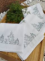 Úžitkový textil - Vianočné ľanové obrúsky - 16098839_