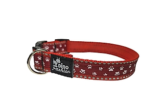Pre zvieratá - Reflexný obojok Dog Paws Red - 16099451_
