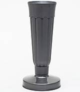 Iný materiál - Váza náhrobná so záťažou 32cm - sivá tmavá - 16098198_