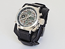 Náramky - Čierny kožený remienok na vaše hodinky - 16098597_