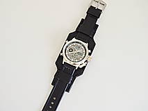 Náramky - Čierny kožený remienok na vaše hodinky - 16098598_