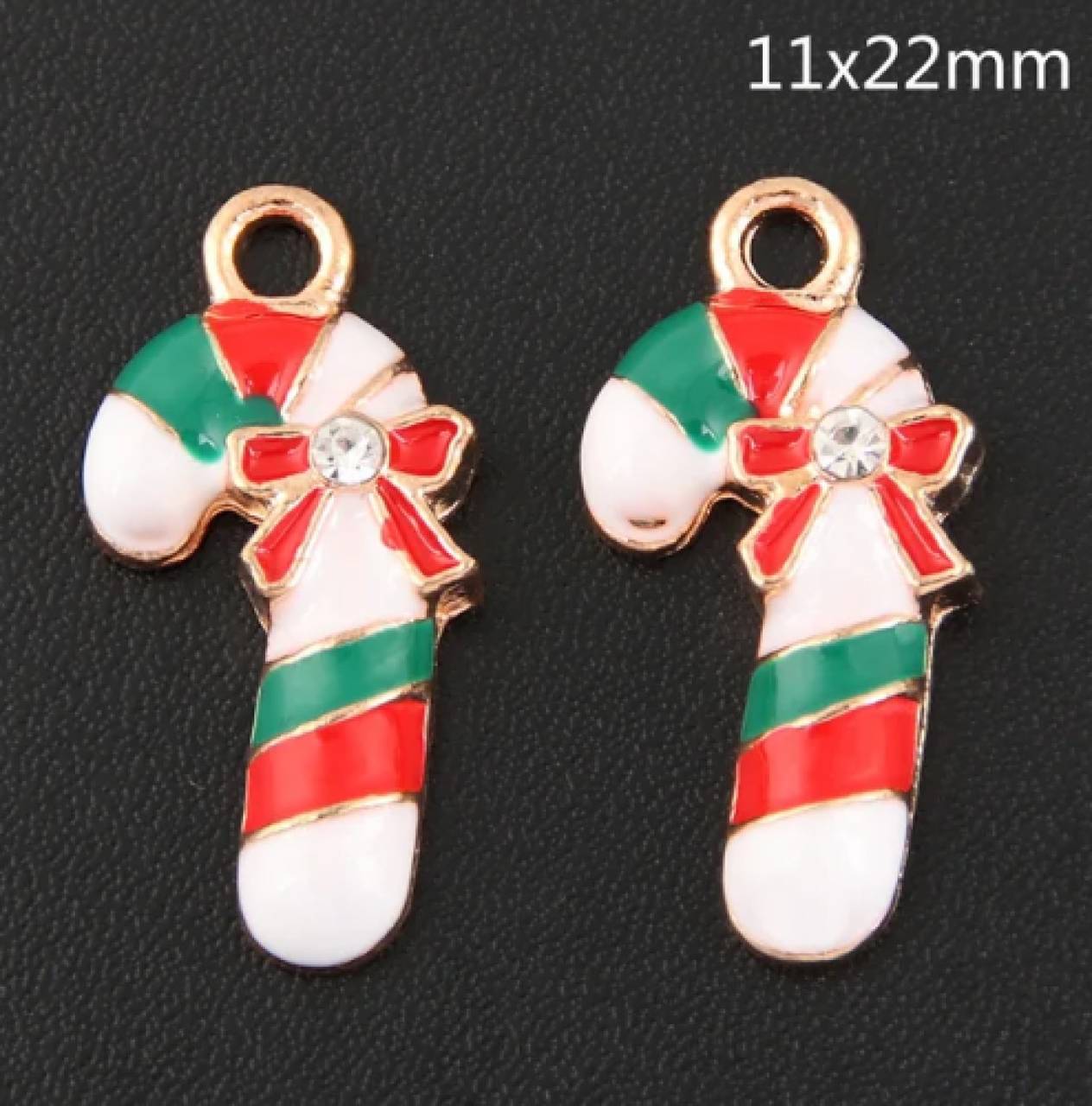 PR104 Prívesok vianočný sladká palička 1,1 x 2,2 cm
