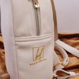 Batohy - Baxie handmade zamatový ruksak, zamatový batoh every day, zamatový nude ruksak - 16098052_