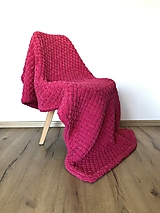 Detský textil - Deka z Alize Puffy 150x90cm - fuchsiová - 16097015_