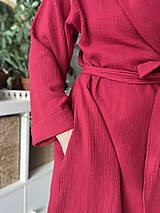 Šaty - Kimono mušelin zavinovacie šaty - 16098650_