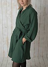 Šaty - Kimono mušelin zavinovacie šaty - 16098652_