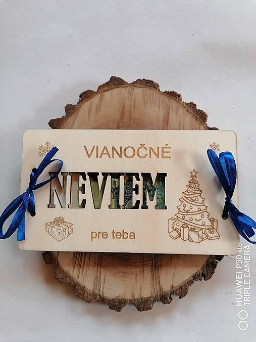 Papiernictvo - Vianočna drevena obálka NEVIEM  _rôzne farby stuhy - 16096975_