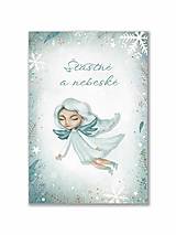 Papiernictvo - Vianočný pozdrav s anjelom- Šťastné a nebeské - 16099515_