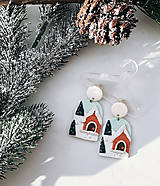 Náušnice - Vianočná dedinka náušnice - 16096822_