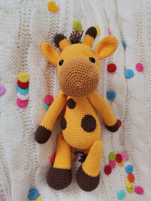Hračky - háčkovaná žirafa - 16098501_