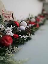 Dekorácie - Vianočná girlanda s ozdobami - 16103821_