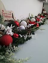 Dekorácie - Vianočná girlanda s ozdobami - 16104620_