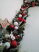 Dekorácie - Vianočná girlanda s ozdobami - 16104621_