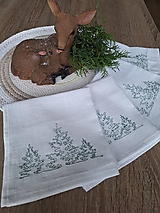 Úžitkový textil - Vianočné ľanové obrúsky - 16102551_