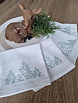 Úžitkový textil - Vianočné ľanové obrúsky - 16102552_