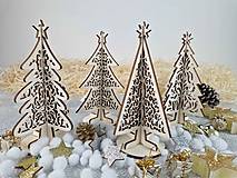 Dekorácie - Vianočné stromčeky I. (sada 4 ks) - 16104382_