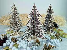 Dekorácie - Vianočné stromčeky II. (sada 3 ks) - 16104405_