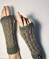 Rukavice - Dámske pletené rukavice - 16102785_