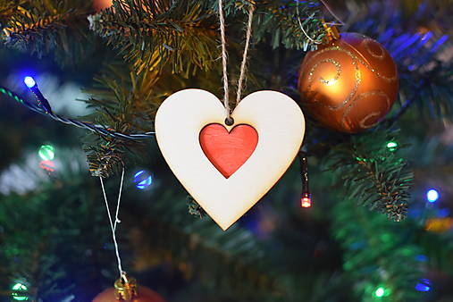 Dekorácie - Drevená vianočná ozdoba Linecké pečivo 15 - 16103083_