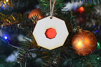 Dekorácie - Drevená vianočná ozdoba Linecké pečivo 17 - 16103089_