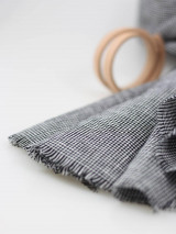 Šatky - Zľava! Exkluzívny dámsky šál zo 100% ľanu s mini pepitovým vzorom "Houndstooth" - 16105184_