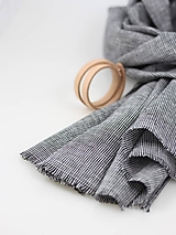 Šatky - Zľava! Exkluzívny dámsky šál zo 100% ľanu s mini pepitovým vzorom "Houndstooth" - 16105187_