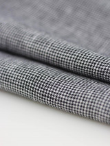 Šatky - Zľava! Exkluzívny dámsky šál zo 100% ľanu s mini pepitovým vzorom "Houndstooth" - 16105192_