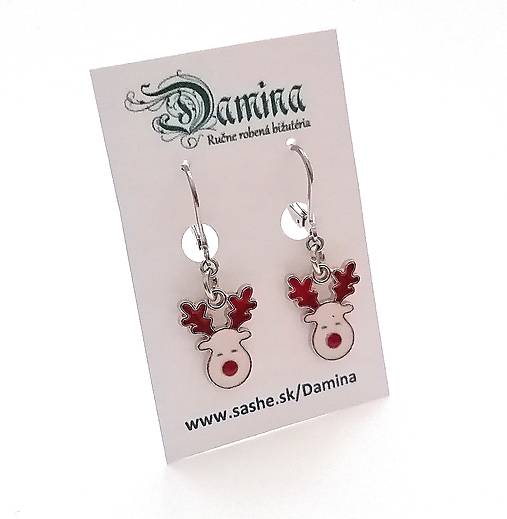 Náušnice - Náušničky vianočné (sob) - 16106710_